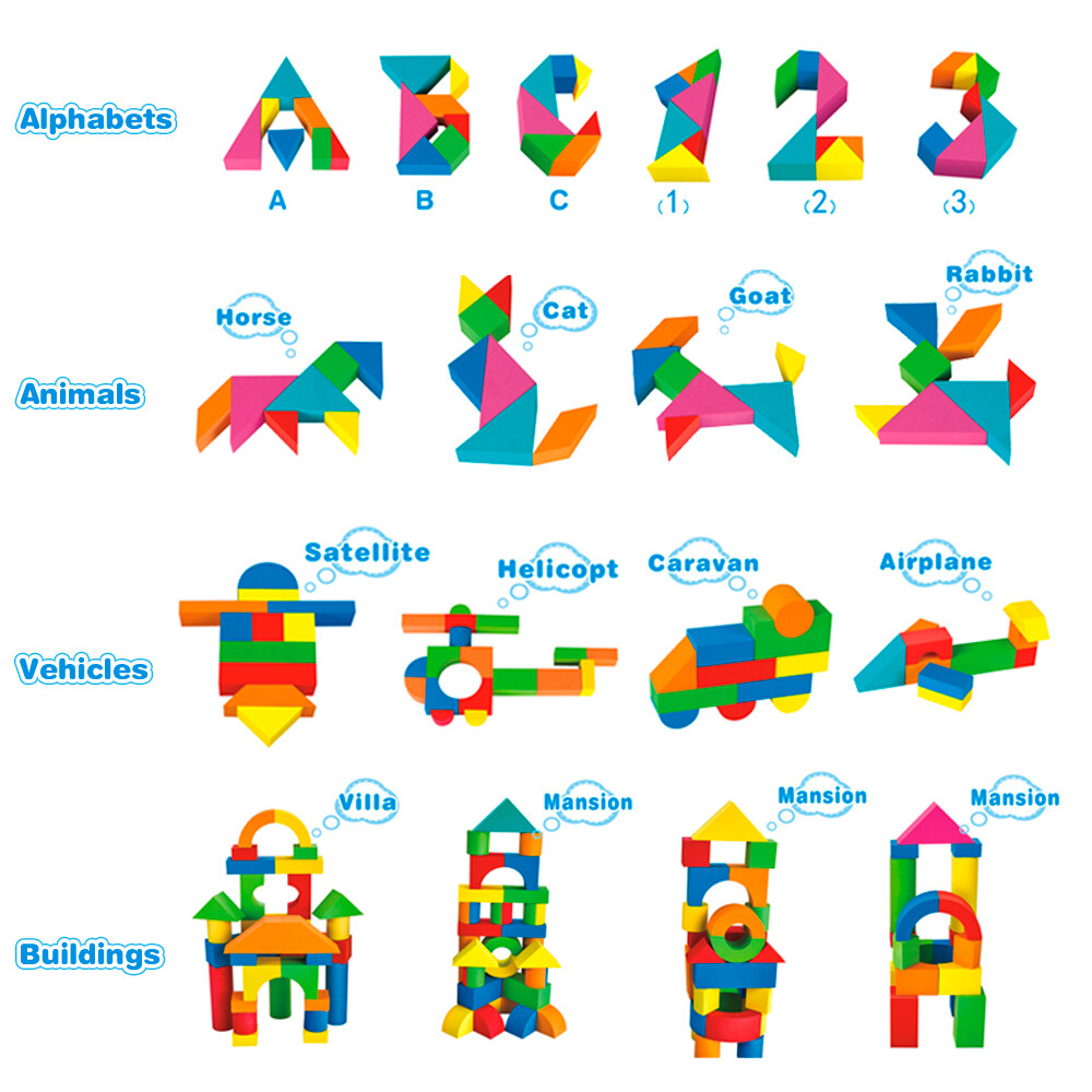 Foam Building Blocks for Kids 12 Pcs Blocks Gift Playset for Toddler Stack Toys Mini Tudou - фотография #6