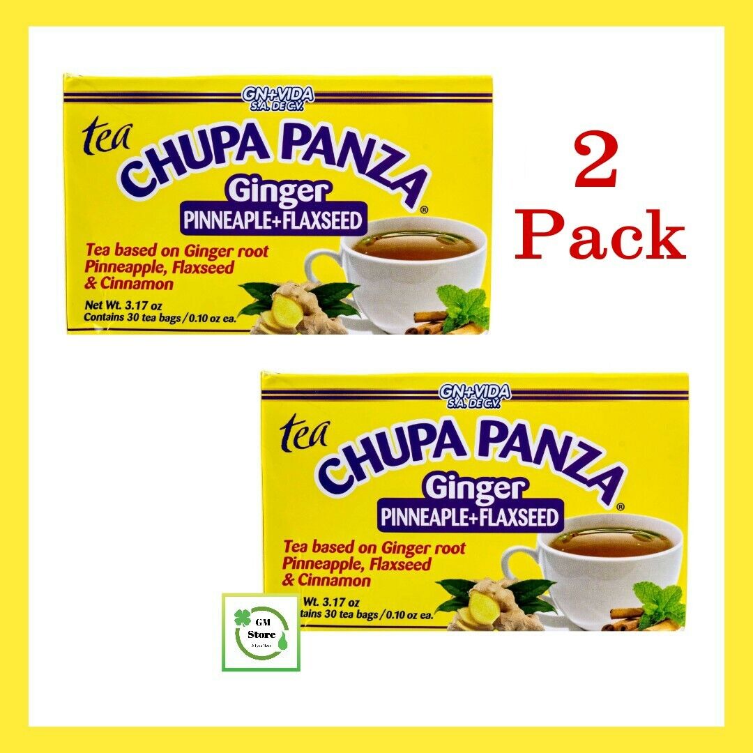Tea Chupa Panza 2 Pack Jengibre Pina Linaza Ginger Cinnamon Pineapple Fresh GN