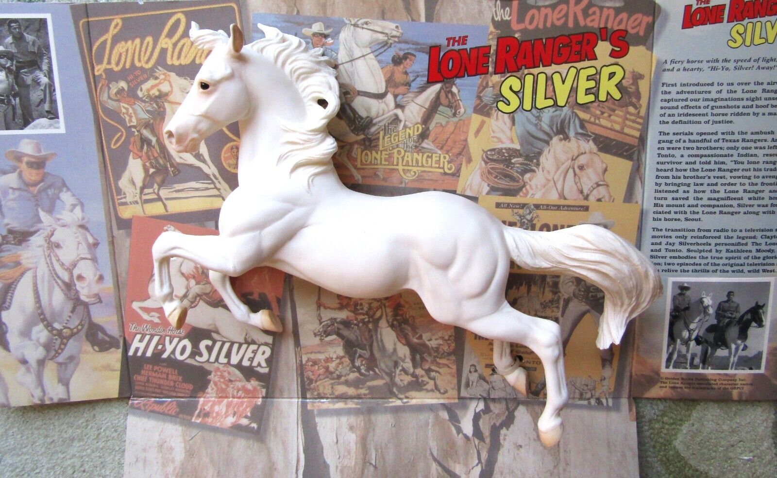 SILVER ~   Lone Ranger's  Famous White Stallion  --  NO VHS Tape  --  Horse only Breyer - фотография #6