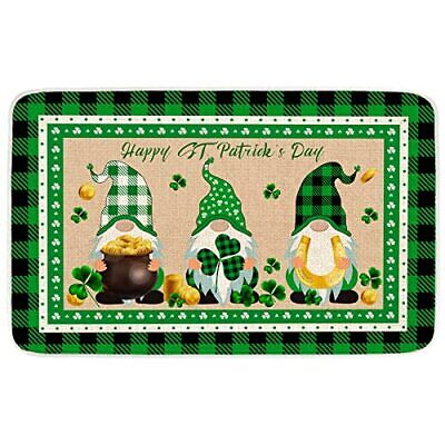  St. Patricks Day Door Mat Indoor Outdoor Area Rugs 28 x 17 Green-st. Patrick's Does not apply Does Not Apply - фотография #5