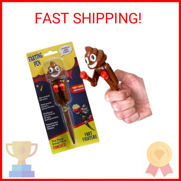 Farting Poop Boxer Pen with Punching Arms - Perfect Stocking Stuffers for Kids - Без бренда