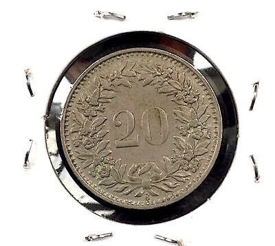 Lot of 2: 1917B 5 rappen & 1939B 20 rappen SWITZERLAND copper-nickel coins Без бренда - фотография #9