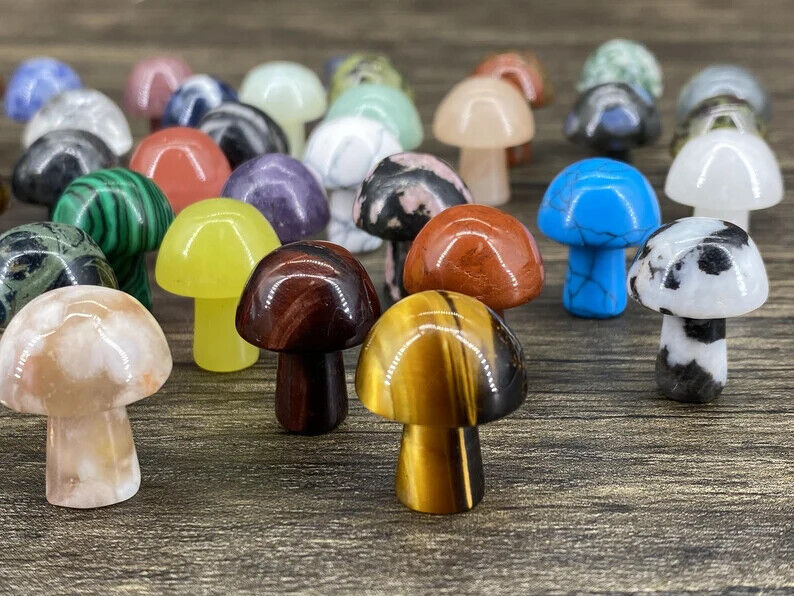 Wholesale! 50pcs Mixed Natural Crystal mini mushrooms Reiki Healing Gift Без бренда - фотография #3