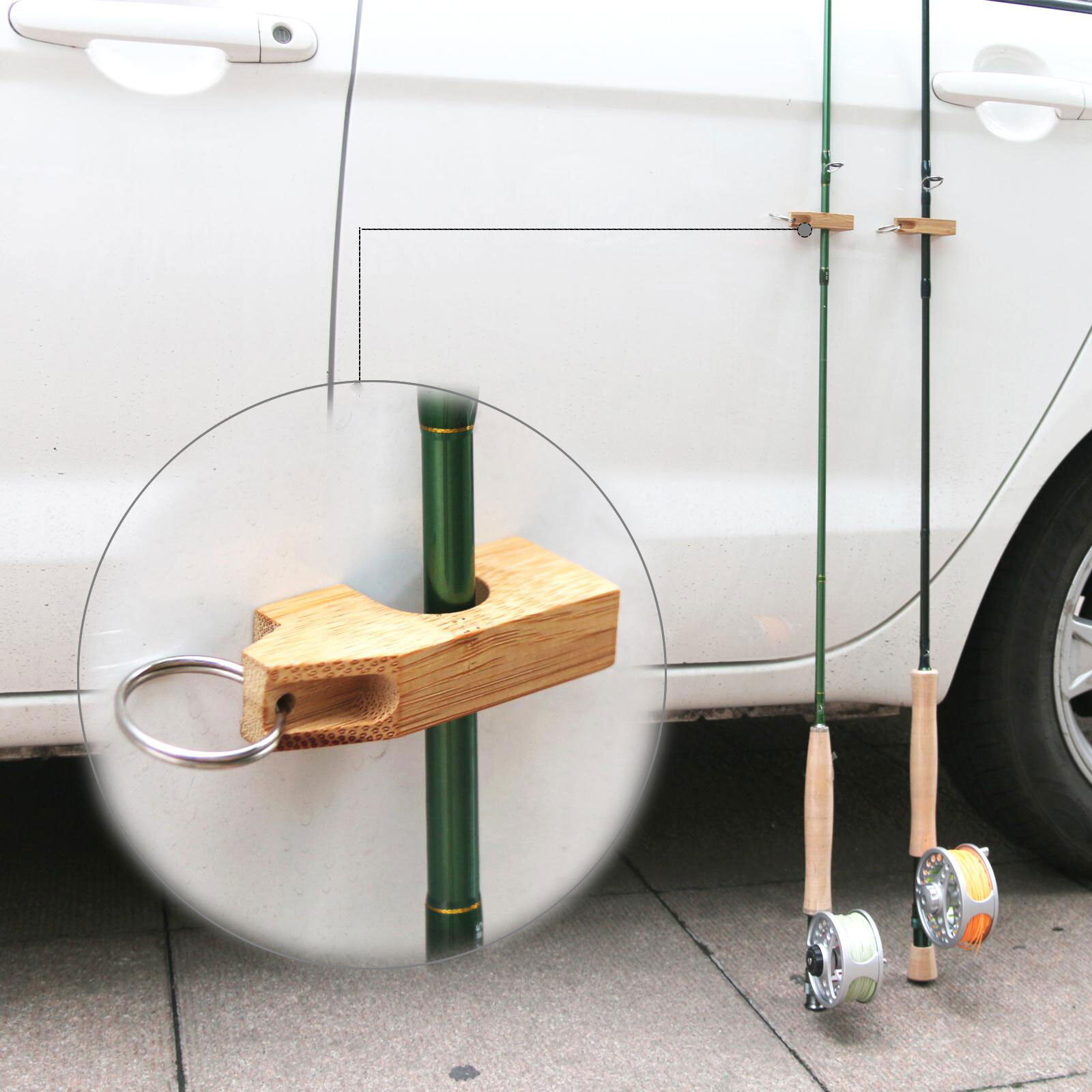 Maxcatch 2pcs Portable Bamboo Fly Fishing Magnetic Rod Guard Fishing Rod Holder Maxcatch Does Not Apply - фотография #3