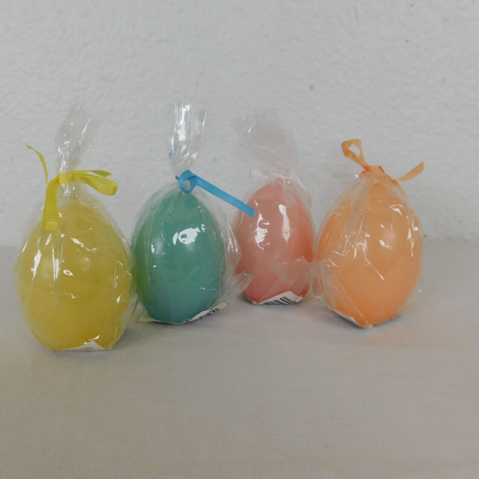 Easter Egg Shaped Candles Lot of 4 Colors New in Packaging 2.5" Vintage K-Mart K-mart