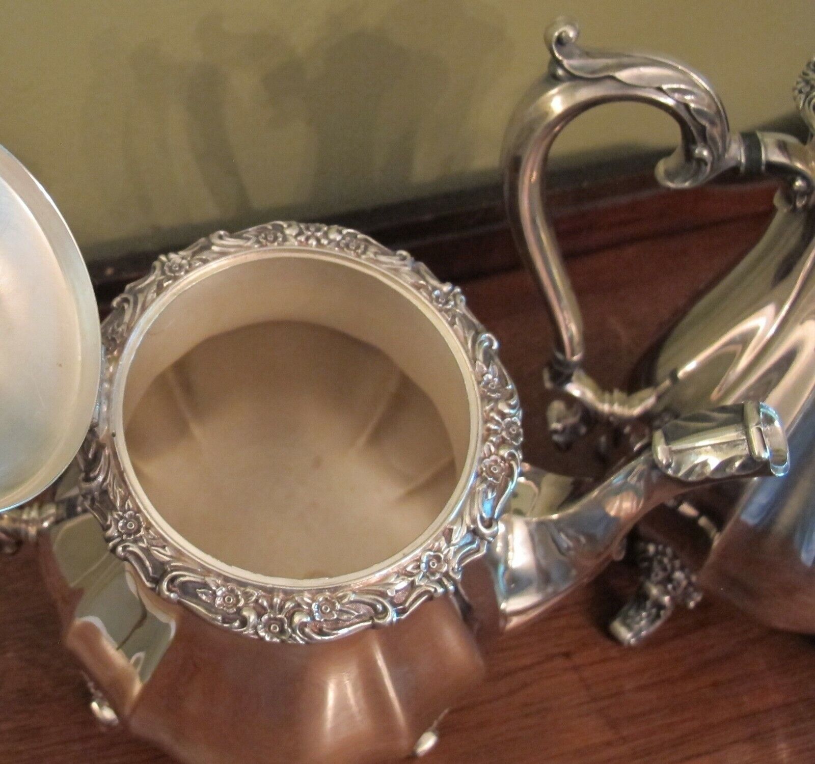 Elegant International Silver, Silverplate Tea/Coffee Set Countess Pattern *WoW* International Silver - фотография #6
