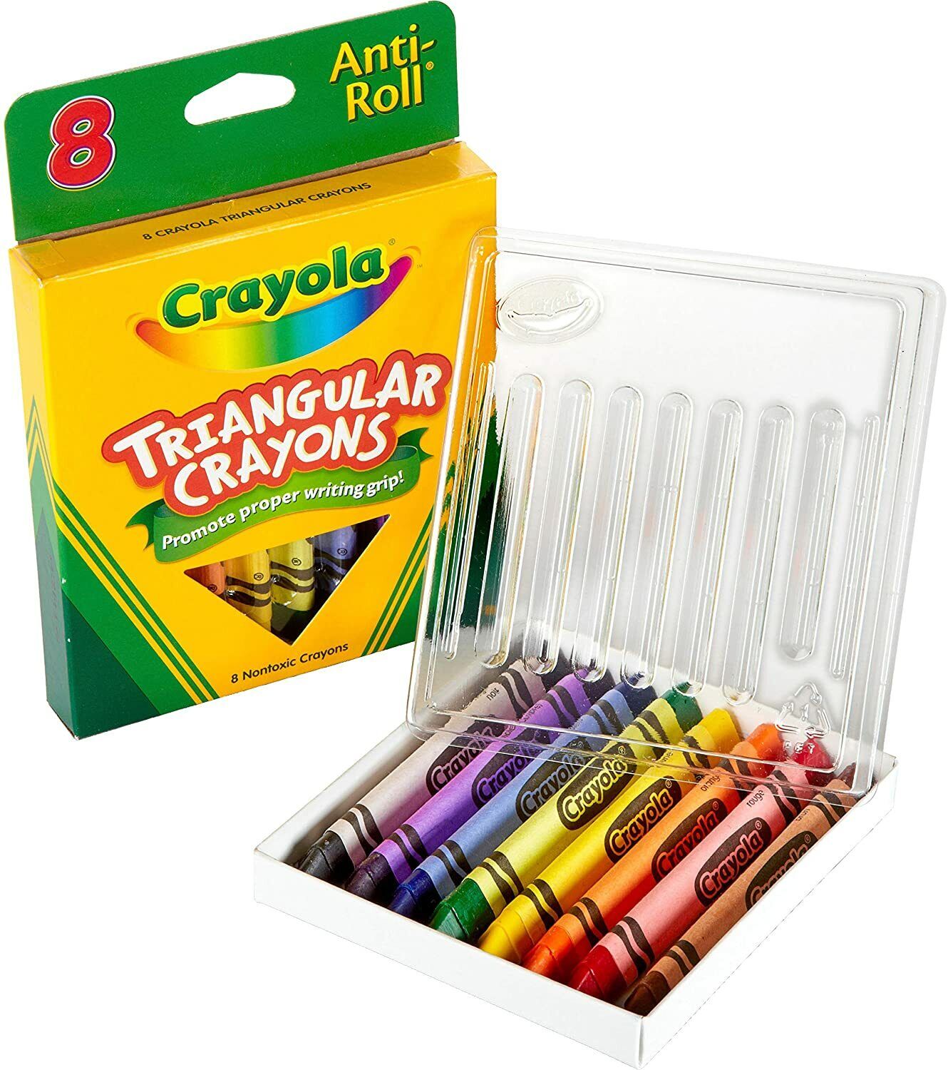 *2-Packs* Crayola Triangular 8 Crayons Promote Proper Writing Grip 52-4008 Crayola 52-4008 - фотография #3