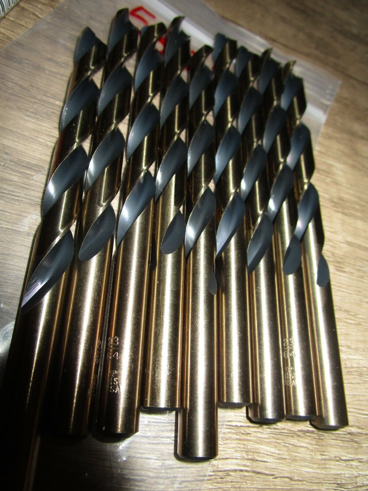 (9) 23/64" Hi-Molybdenum Steel 135° Split Point Black & Gold Finish Jobber Drill Norseman 05770