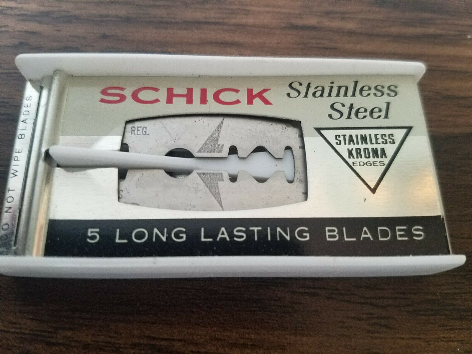 Vintage Schick Krona Stainless Double Edge DE Safety Razor Blades - 25 Blades Schick - фотография #3