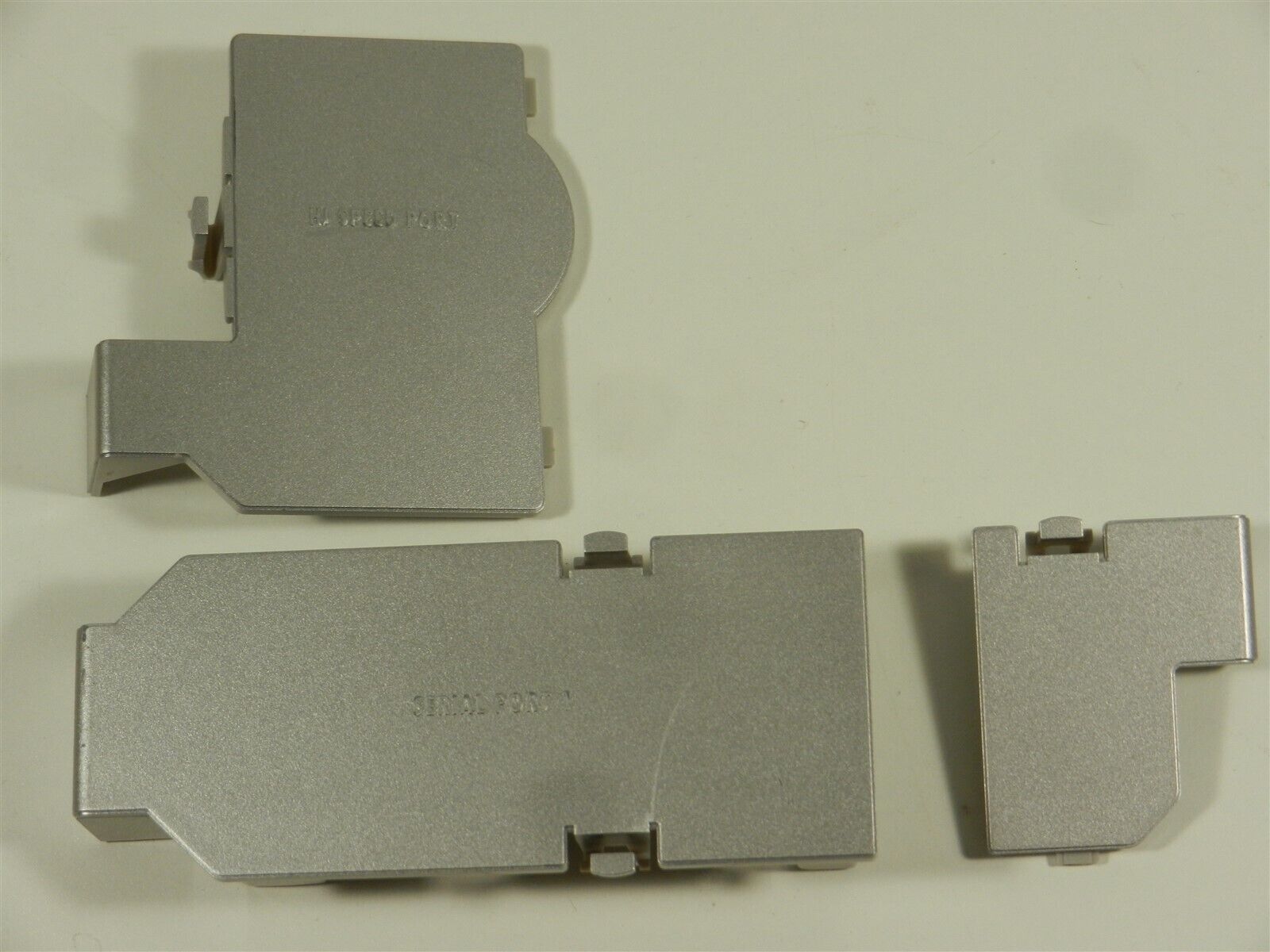 Complete Set of 3 OEM Serial & Hi Speed Port Covers GameCube - Silver/Platinum Nintendo