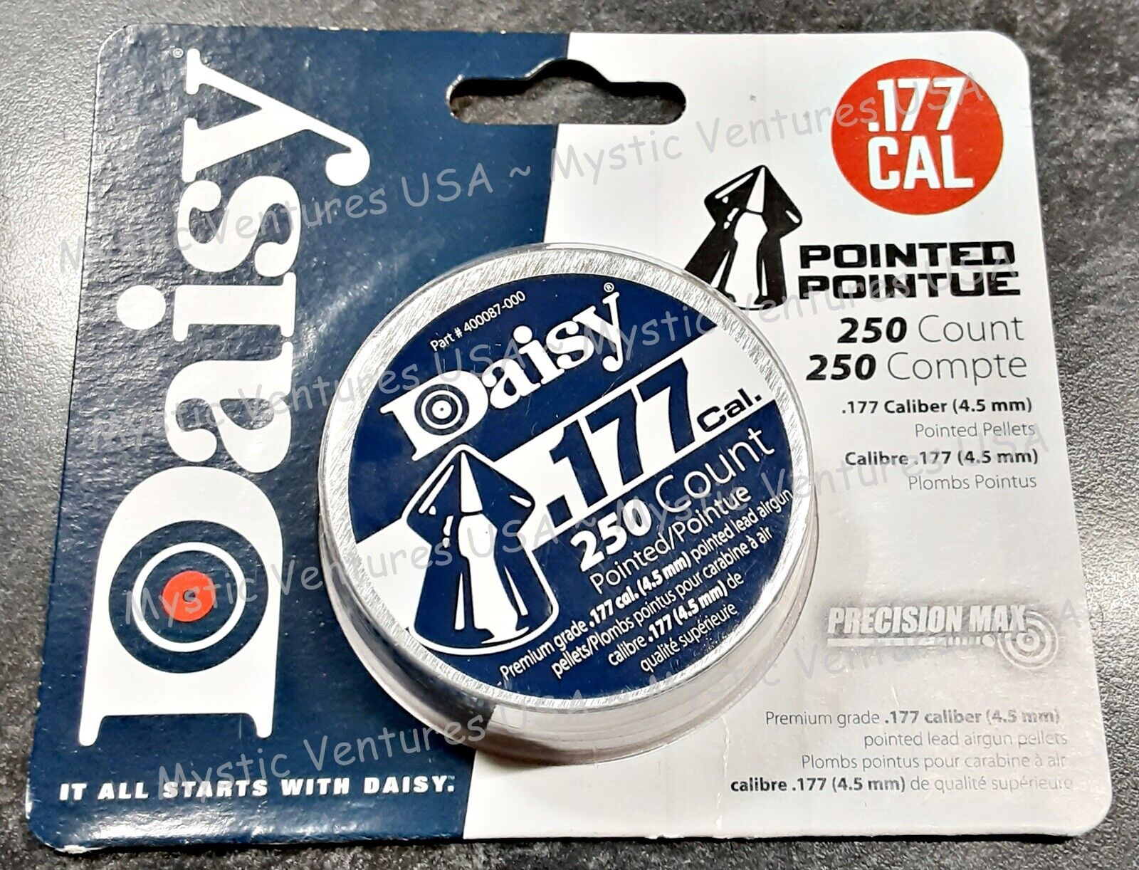 250ct Daisy POINTED Air Gun Pellets .177 Cal 4.5mm Hunting Precision Max (GAMO) Daisy 987777 - фотография #3
