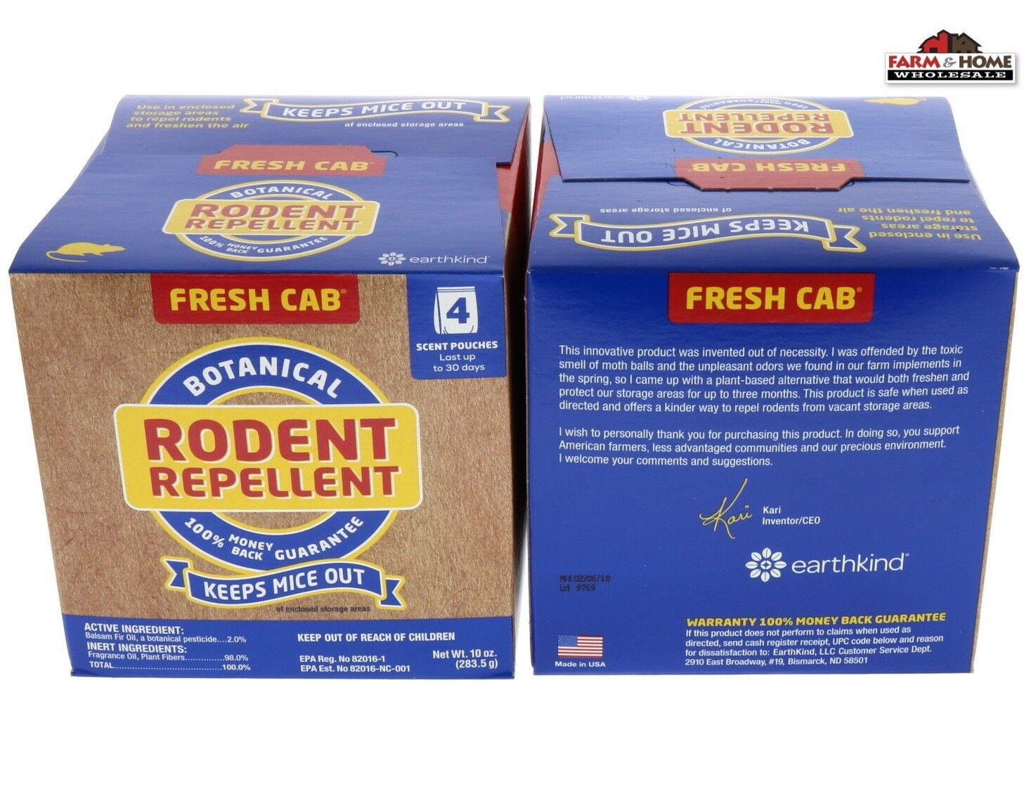 (2) Fresh Cab Botanical Rodent Repellent Pouches Mouse Mice ~ New Fresh Cab - фотография #4