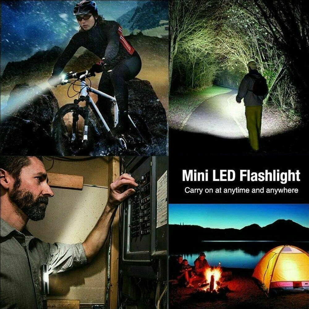 3X Super Bright LED Tactical Flashlight Mini USB Rechargeable Lamp 3 Modes Light Unbranded Does Not Apply - фотография #2