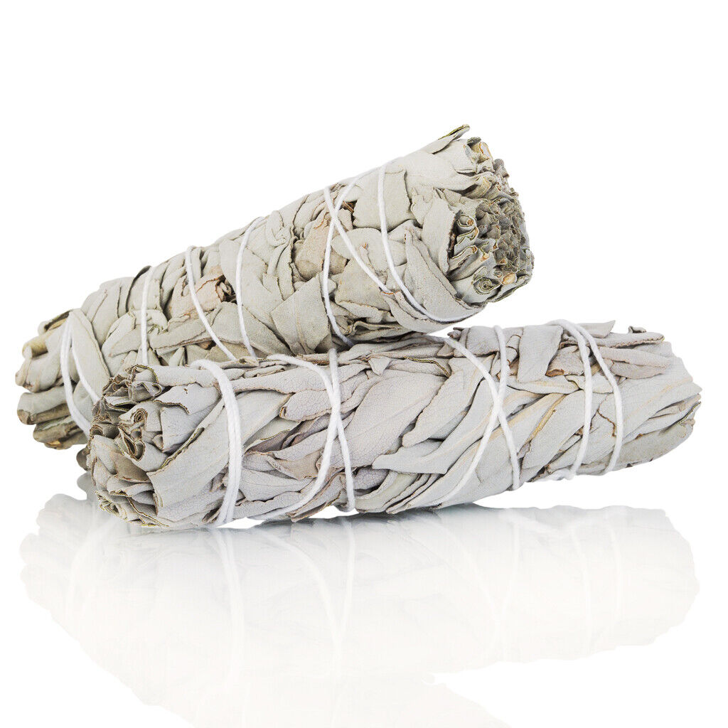 White Sage Smudge Stick 4" - 5"  2 pack, Herb House Cleansing Negativity Removal Без бренда