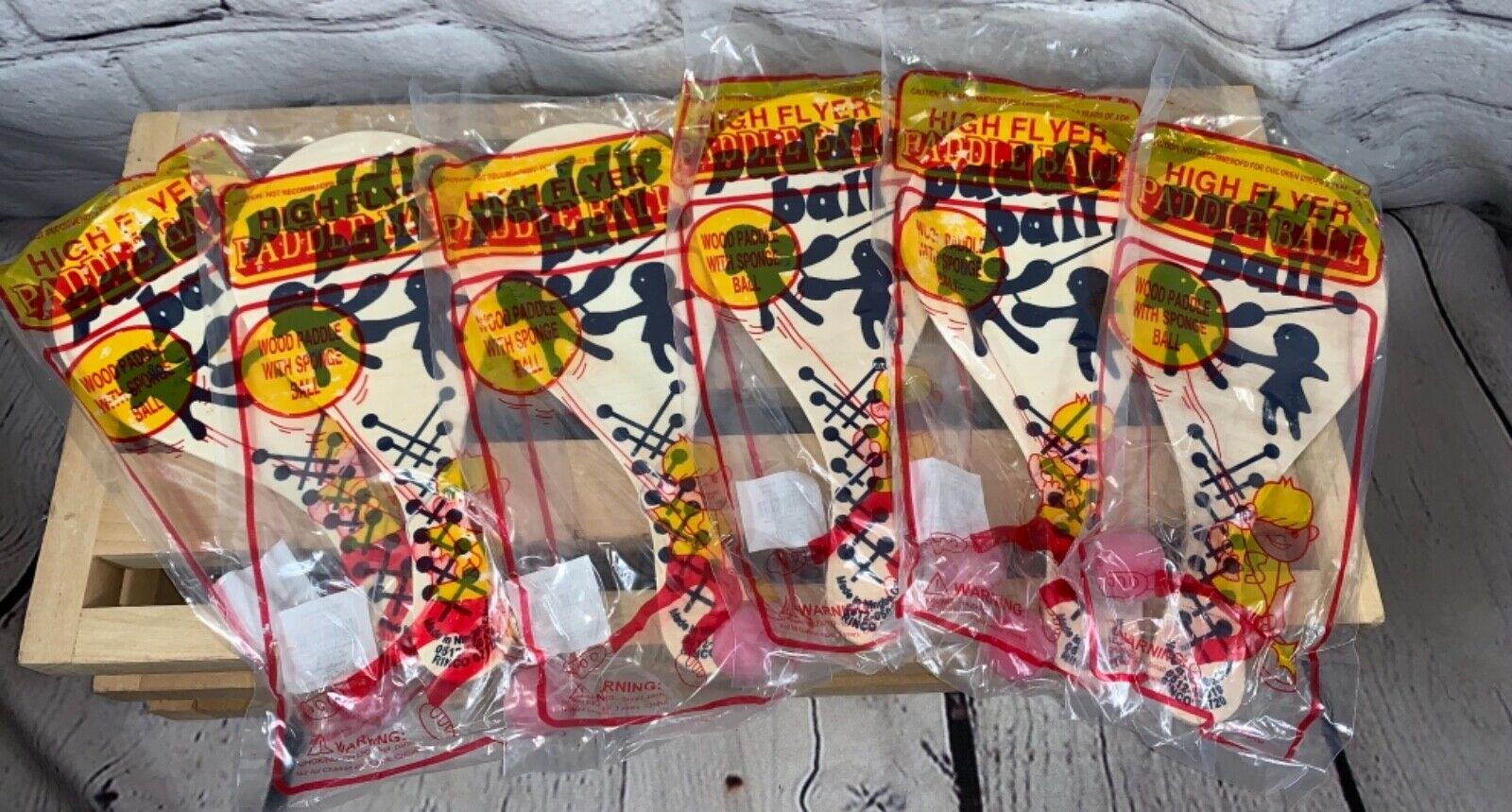 High Flyer Paddle Ball Game lot of 6 new in packaging  High flyer Does Not Apply