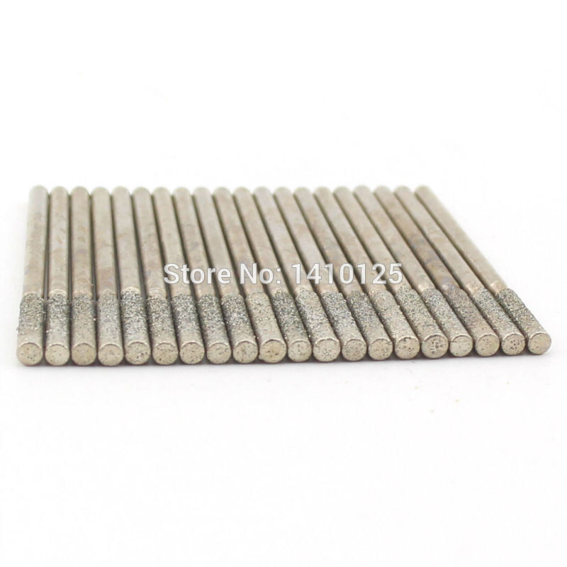 30Pcs 3mm Diamond Coated Cylindrical Grinding Mounted Point Bits Burrs for Stone ILOVETOOL YDZ-A-DKZ-30A-30Pcs - фотография #6