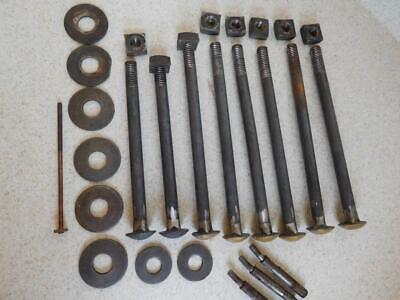 Antique lot of 8+ long 1895 crimp NUTS & BOLTS 7" & 8" from Strich Zeidler PIANO Без бренда