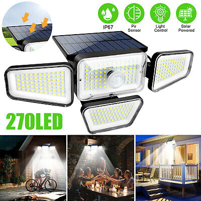 270 LED PIR Motion Sensor Wall Light Solar Power Waterproof Outdoor Garden Lamp EEEKit Does Not Apply