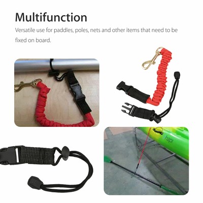 2x Kayak Canoe Elastic Paddle Leash Safety Fishing Rod Lanyard Accessories Rope TheSiliconValley Does Not Apply - фотография #2