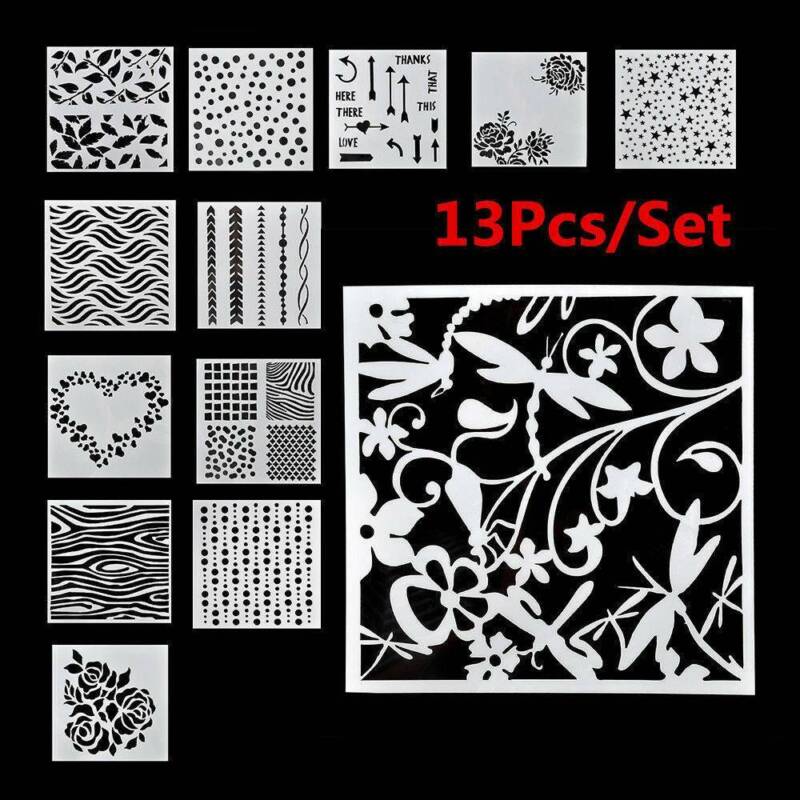 13Pcs/Lot Embossing Template Scrapbooking Walls Painting Layering Stencils DIY * Unbranded Does Not Apply - фотография #6