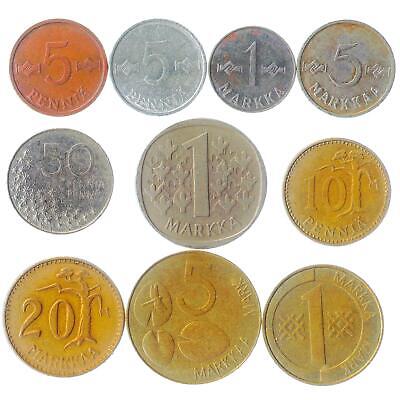 Finland Coins Pennia Marka Mixed Currency Scandinavia Collection 1963 - 2001 Без бренда