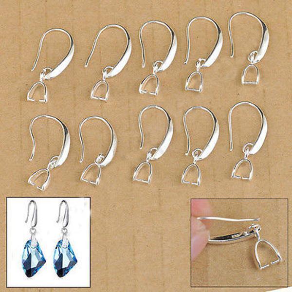 Wholesale Silver Plated Earrings Hooks Ball DIY Jewelry Accessory Wire Findings Unbranded Does Not Apply - фотография #7