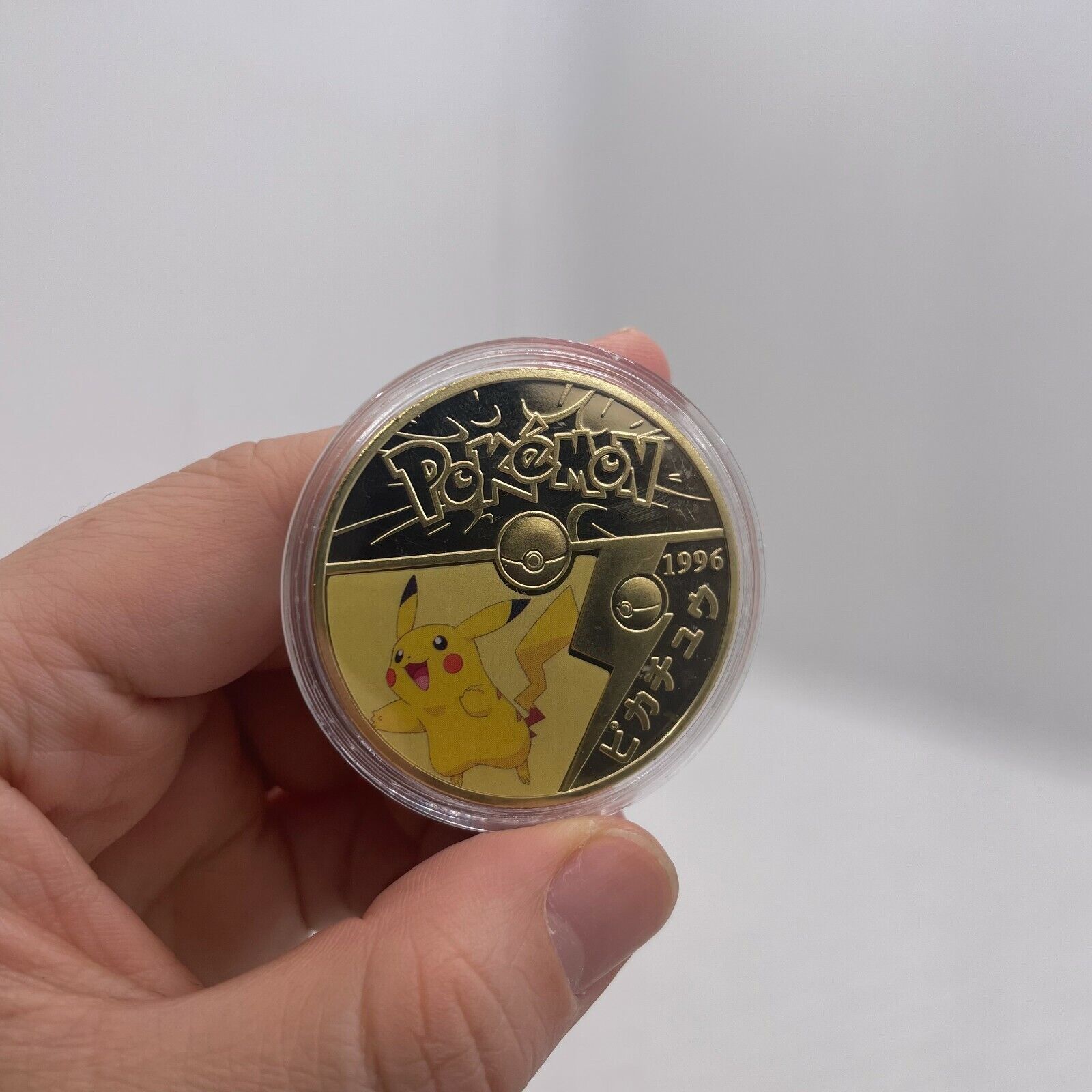10pcs Pokemon Pikachu Coin Japan Anime Gold Commemorative Coin in box Kelin - фотография #4