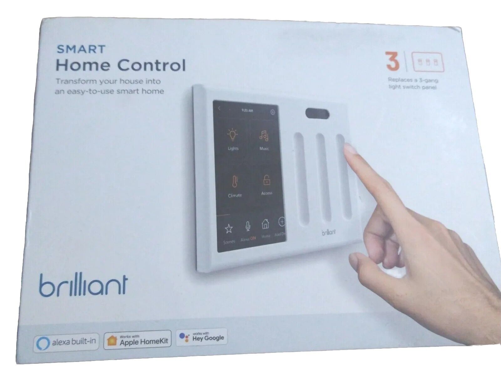 Brilliant Smart Home Control (3-Switch Panel) - NEW in box! Smarthome