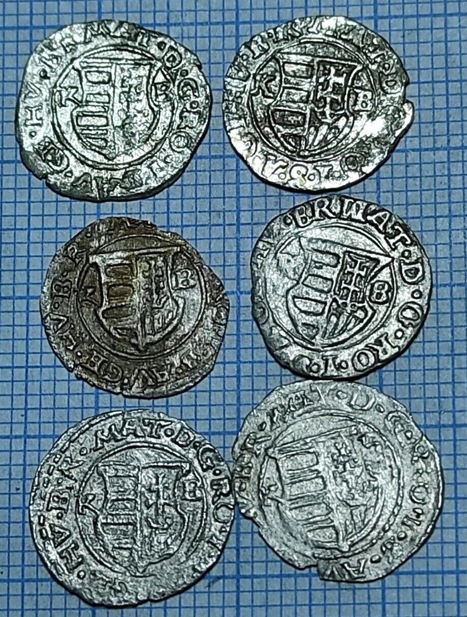 Matthias II 1608-1619 Europe, Patrona, Jesus, Holly Mary, silver, 6 coins Без бренда