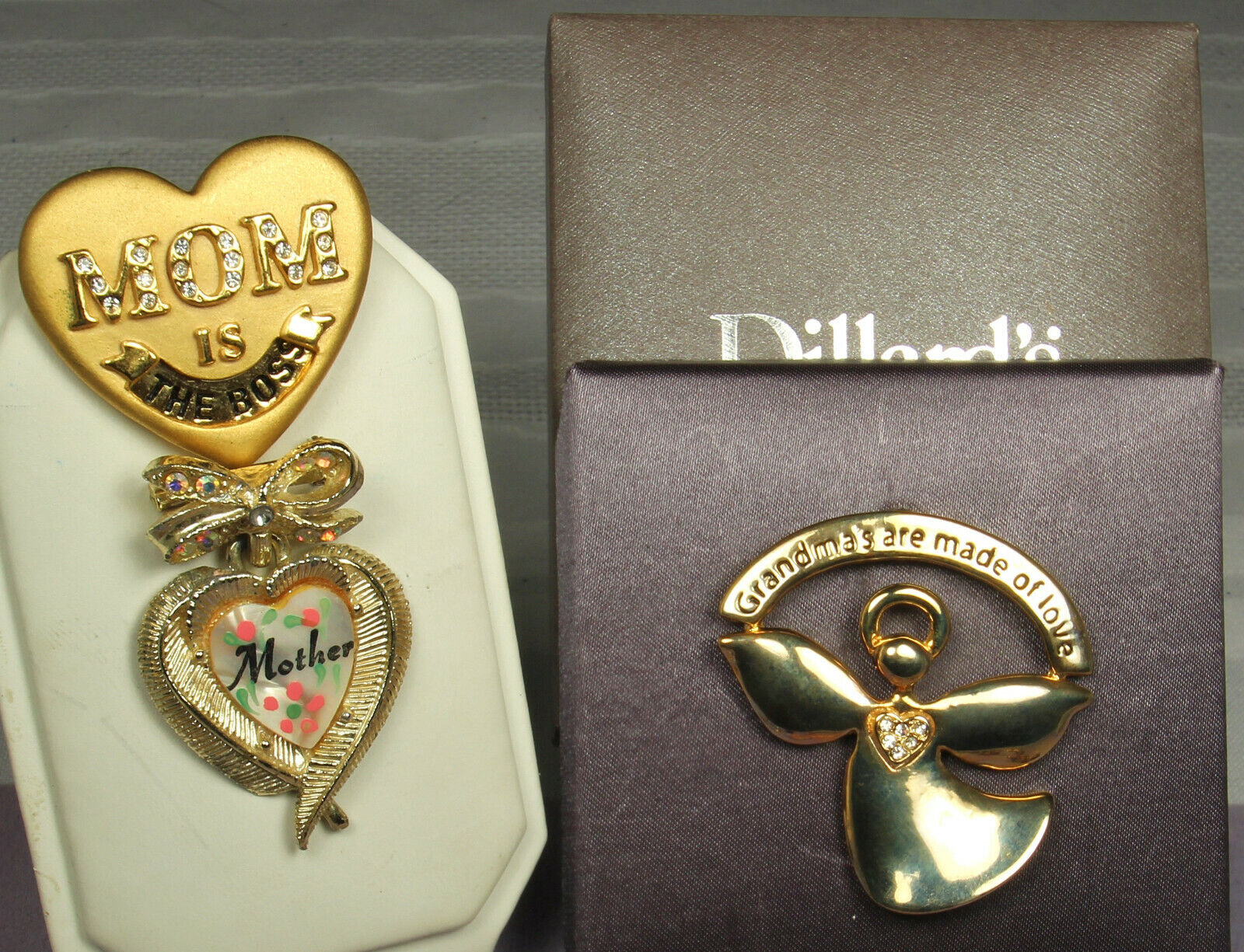 MOTHER GRANDMOTHER Jewelry LOT 16 pieces Hearts Locket Pins Pendants 1920s-Now Rossi AJMC Dillards - фотография #2