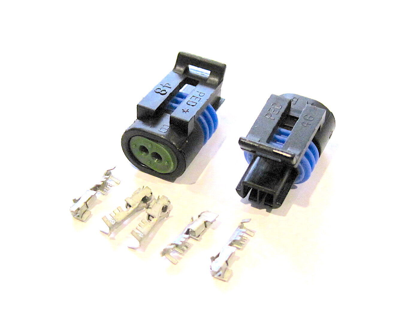  Metri-Pack 150.2 Series Connector Set 2 Way Female with Terminals  2 Pack Delphi Packard (PED) 12162193