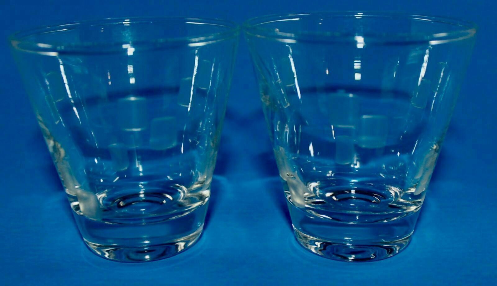 Cocktail Glasses Retro Mid-Century Modern Etched Glass Minimalist Design Lot 6 Без бренда - фотография #5