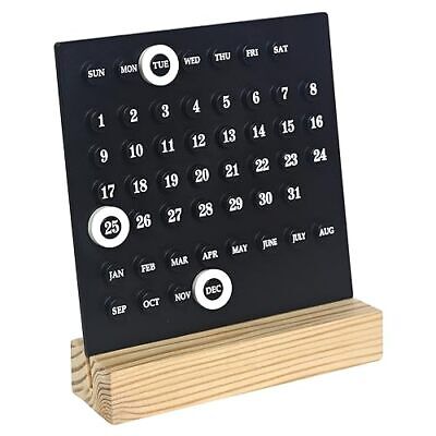  Desk Calendar 2023-2024, Perpetual Calendar Month Week Date Display,  Does not apply Does Not Apply