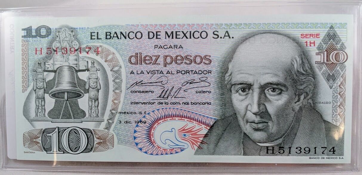 Mexico 10 Pesos 1969-74 Issue Set of 3 Без бренда - фотография #2
