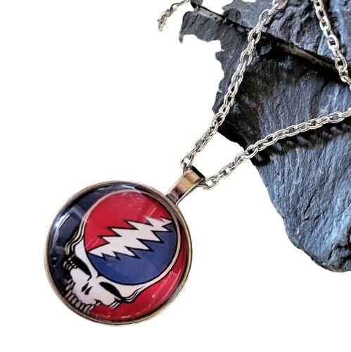 Grateful Dead Collectible Watch & Silver Chain Necklace Set Steal Your Face NWT Без бренда - фотография #10
