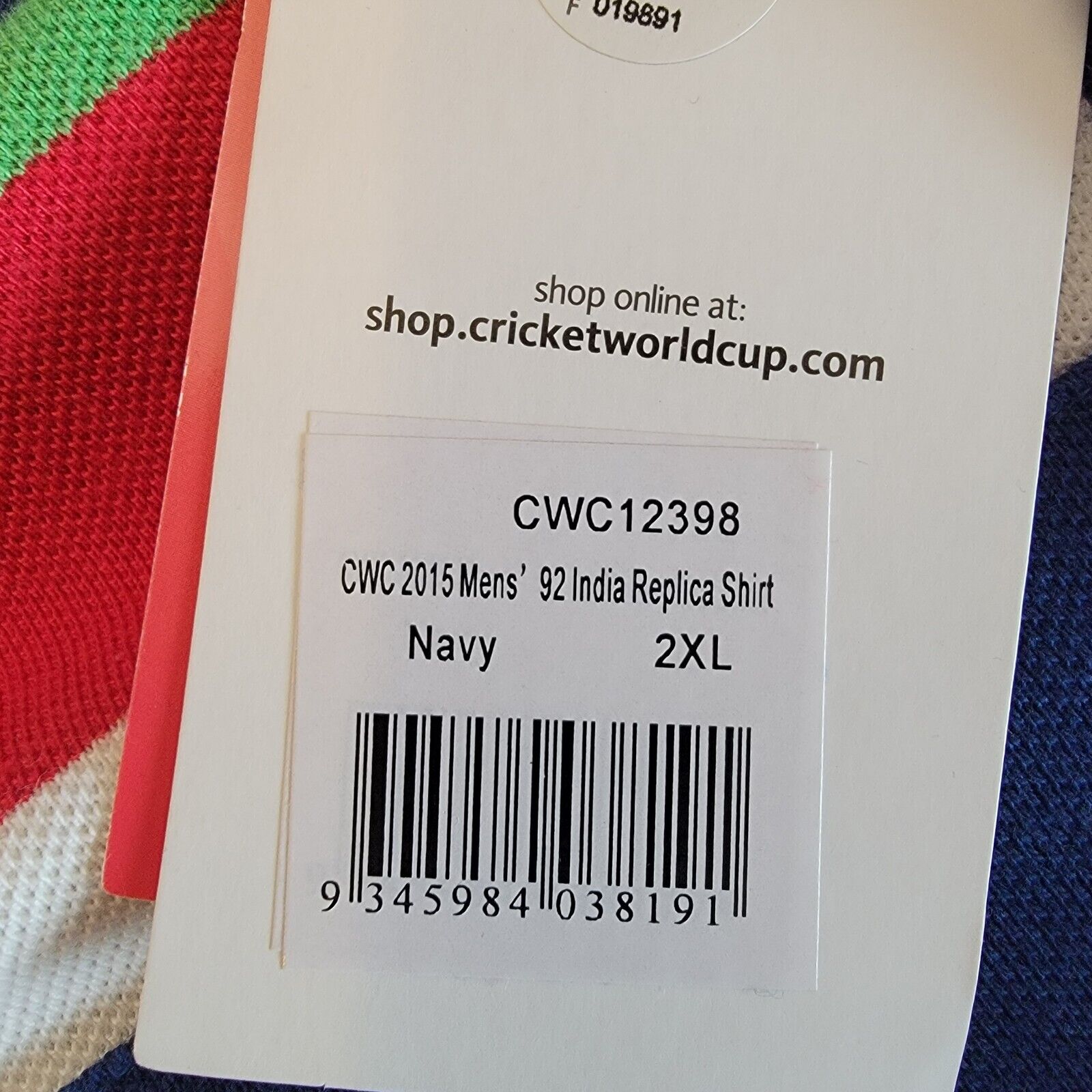 ICC Cricket World Cup 2015 India Jersey Polo Shirt Mens 2XL ICC Cricket World Cup CWC12398 - фотография #14