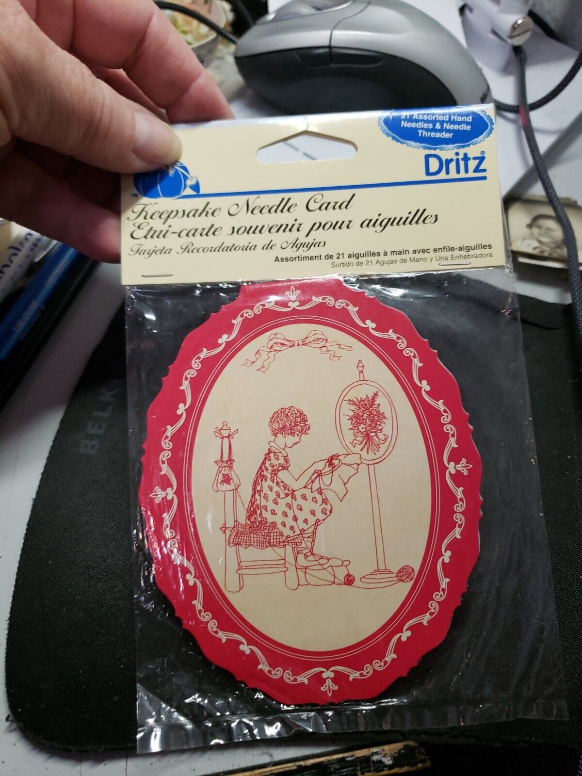 Keepsake Needle Card Dritz Needles Kit Vintage Sewing Без бренда