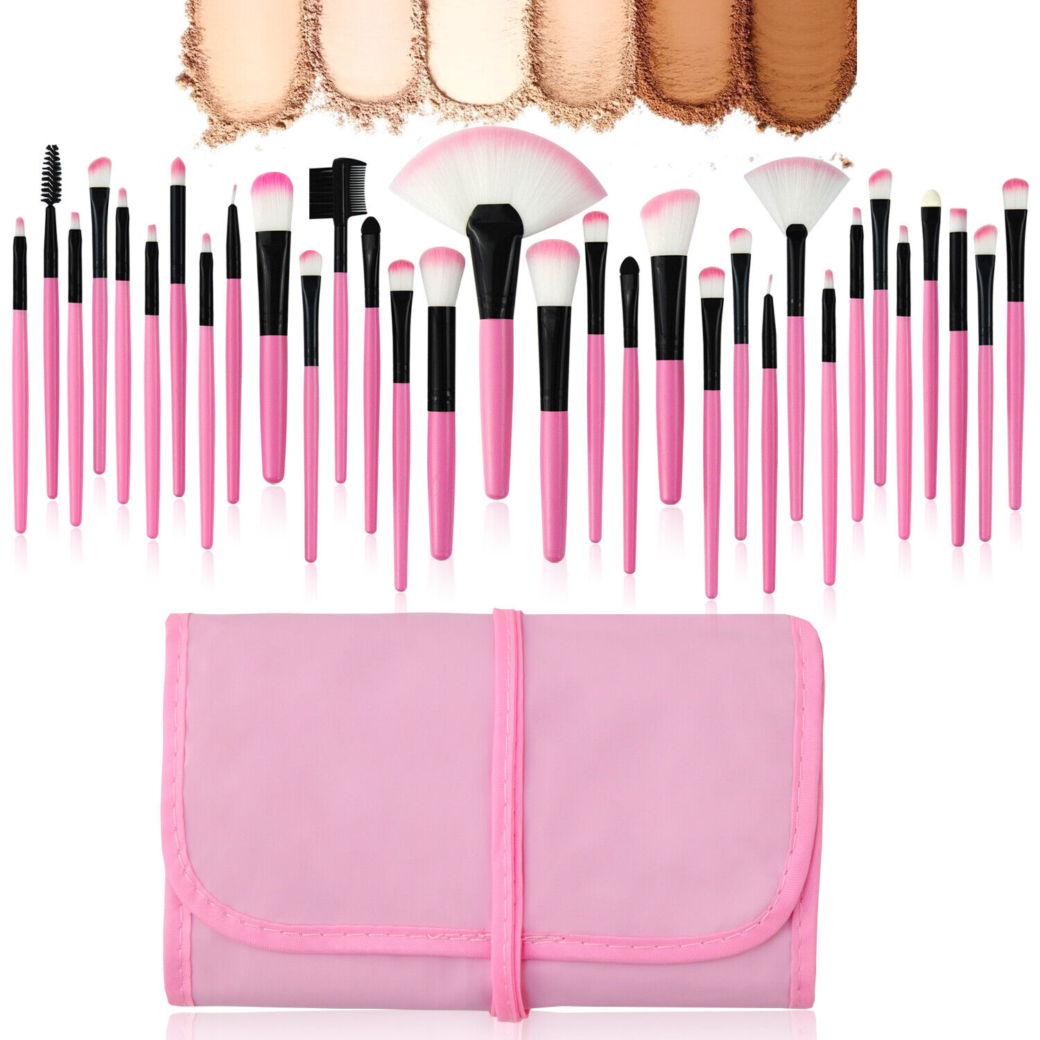 32PCS Professional Make up Brushes Set Cosmetic Tool Kabuki Makeup+Luxury Bag US YUWAKU Does not apply - фотография #7