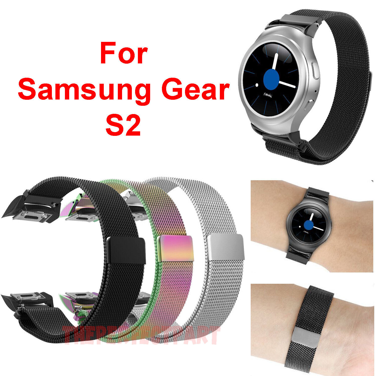 For Samsung Galaxy Gear S2 SM-R720 & SM-R730 Watch Band Bracelet Magnet Milanese ThePerfectPart Does Not Apply
