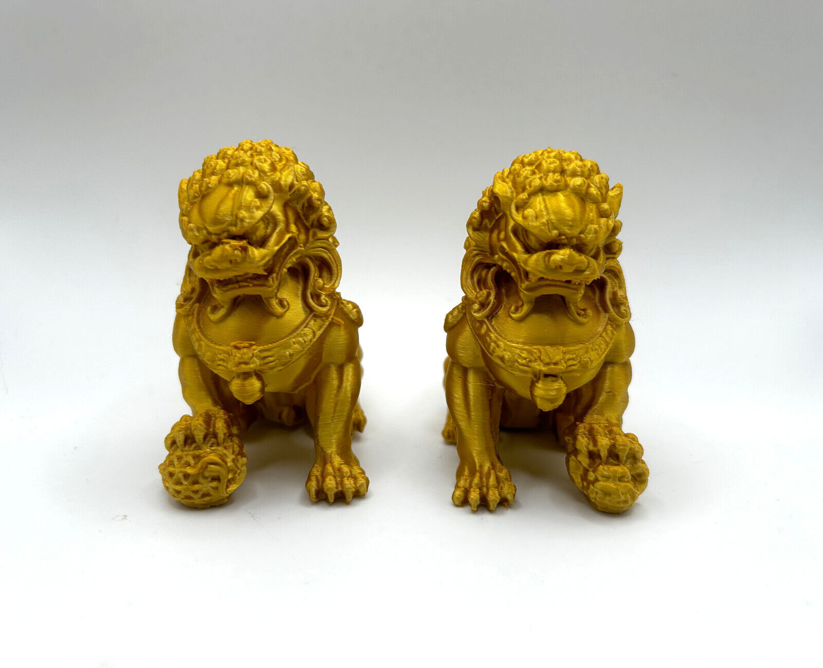 Chinese Lion Guardian's Figurine Statue for Luck & Success 3d printed Без бренда