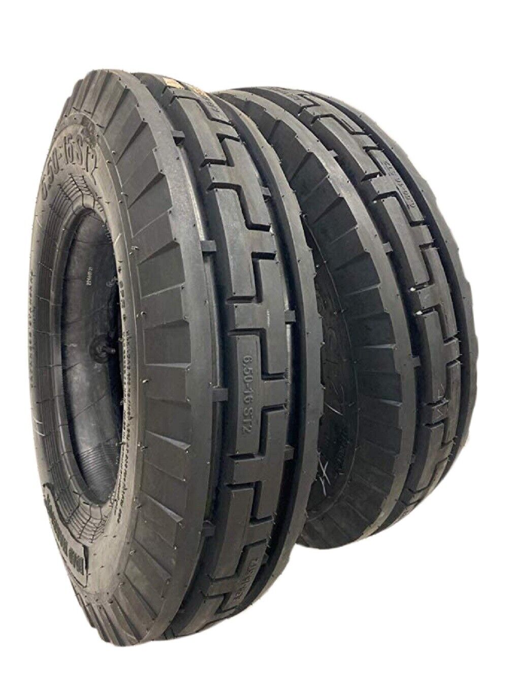 (2 TIRES + 2 TUBES) 6.50-16 10 PLY ST2 Farm Tractor Tires W/Tube 6.50x16  Road Warrior 650168F2W1573T