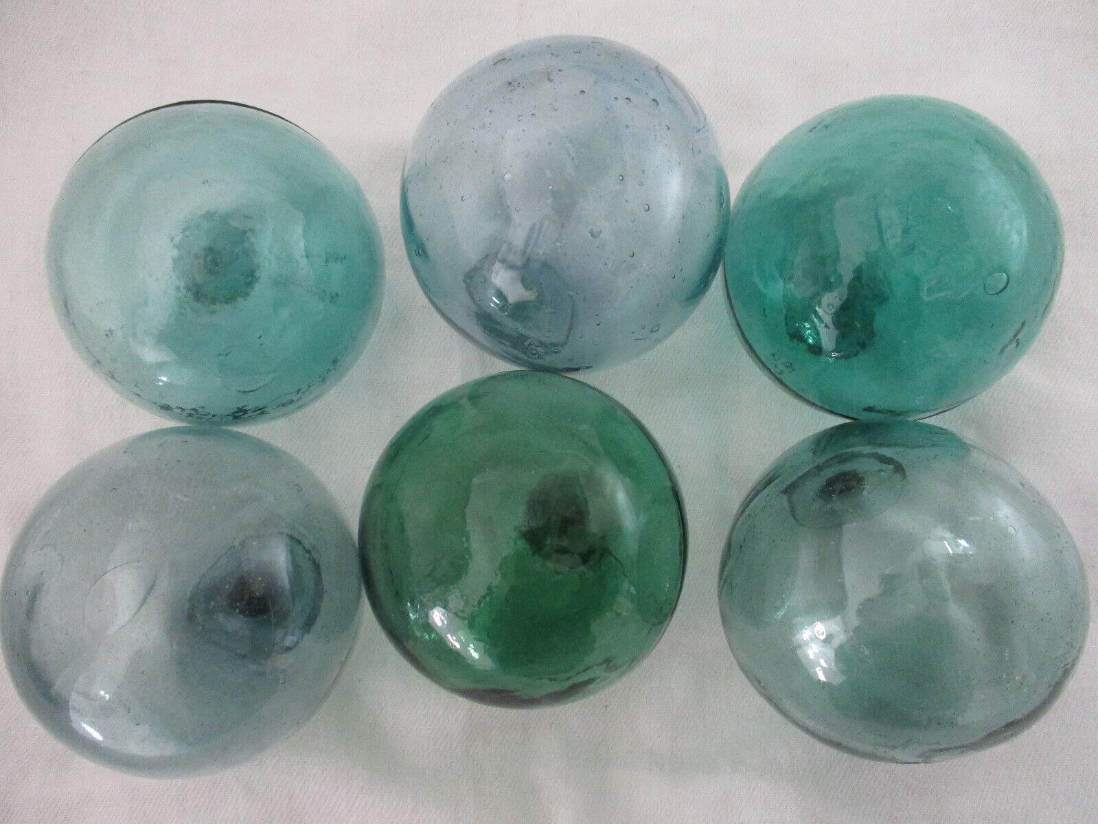 6 Different Colors Shiny Bright  Alaska Beach Comb Japanese Glass Fishing Floats Без бренда