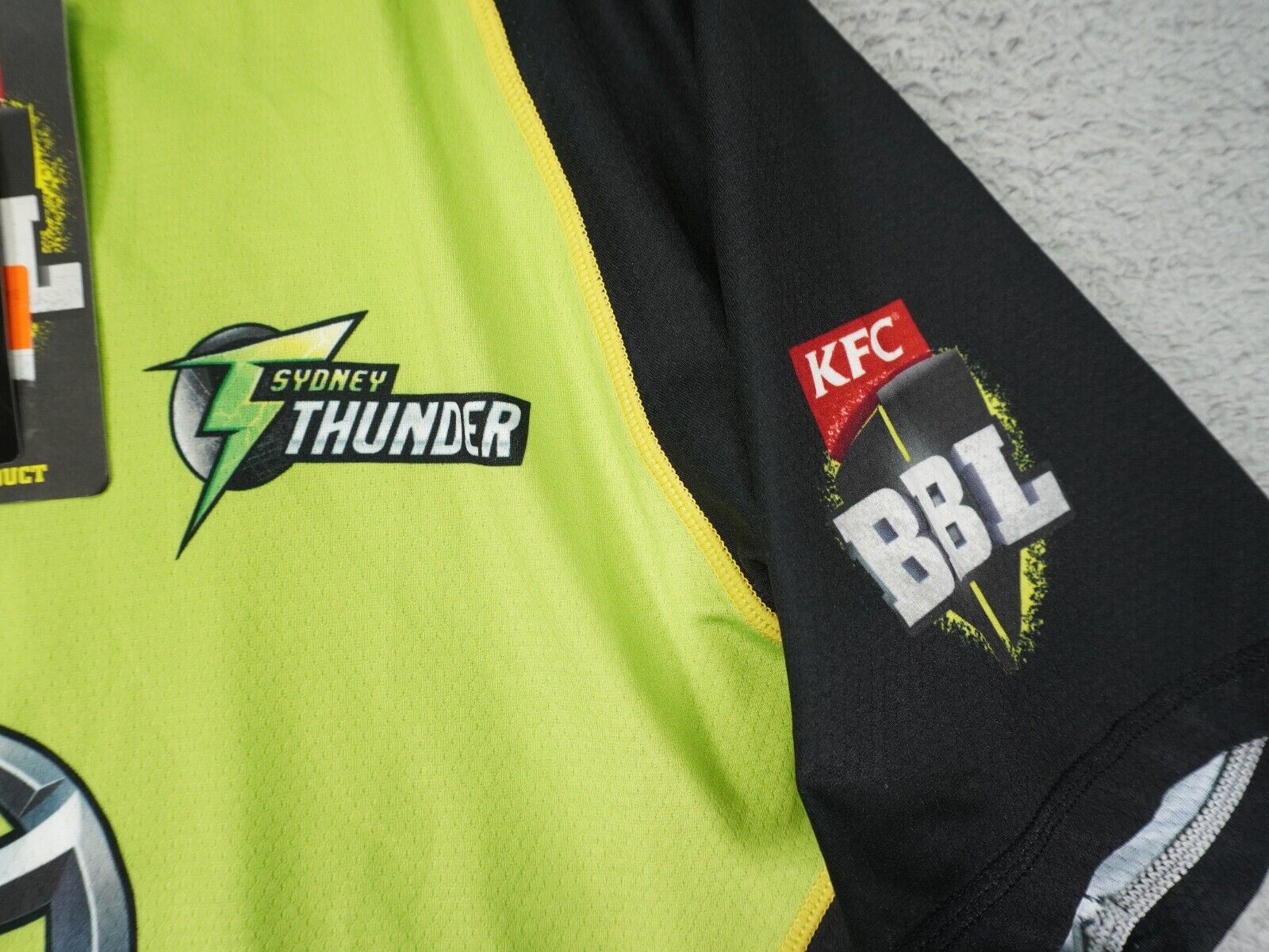 Majestic Sydney Thunder BBL Cricket Jersey Mens Large Sleeve Shirt KFC Majestic MST6425GT - фотография #4