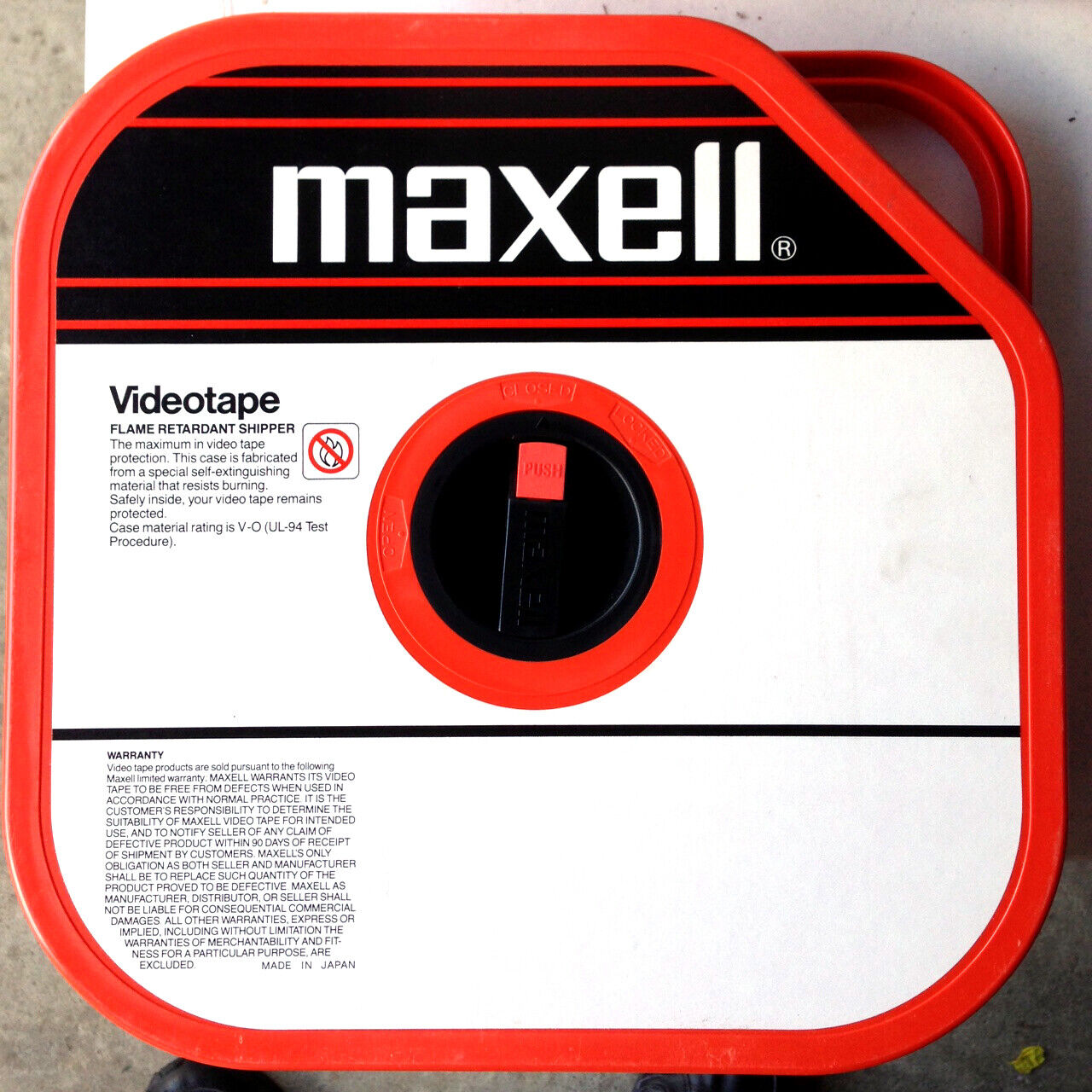 NEW Maxell CV60S Broadcast Quality Videotape, CV60, 2500' in Fire Retardant Case Maxell Does Not Apply