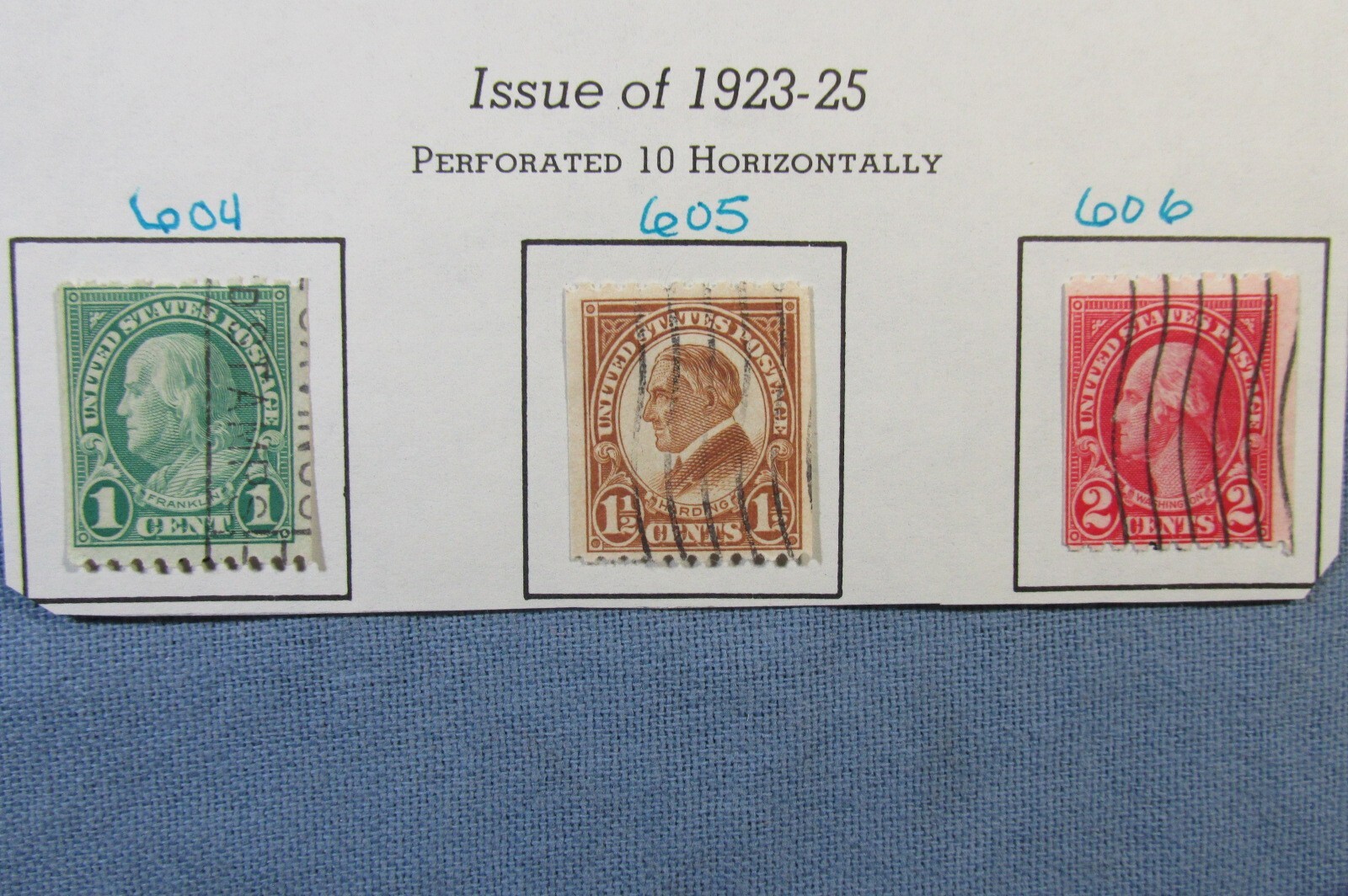 NINE US COIL Postage STAMPS from 1920s ~ Scott 597 598 599 600 & 602 through 606 Без бренда - фотография #5