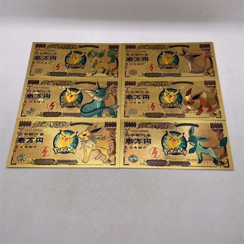 103 pcs Full set Gold Pokemon Banknote silver Pikachu Eevee Charizard Banknote Без бренда - фотография #3