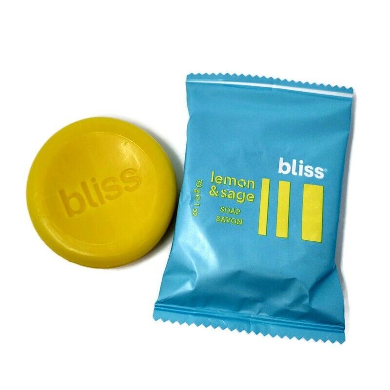 5 Bliss Lemon + Sage French Milled Facial Bar Soap 1 oz. Each Hotel Travel Size Bliss - фотография #9