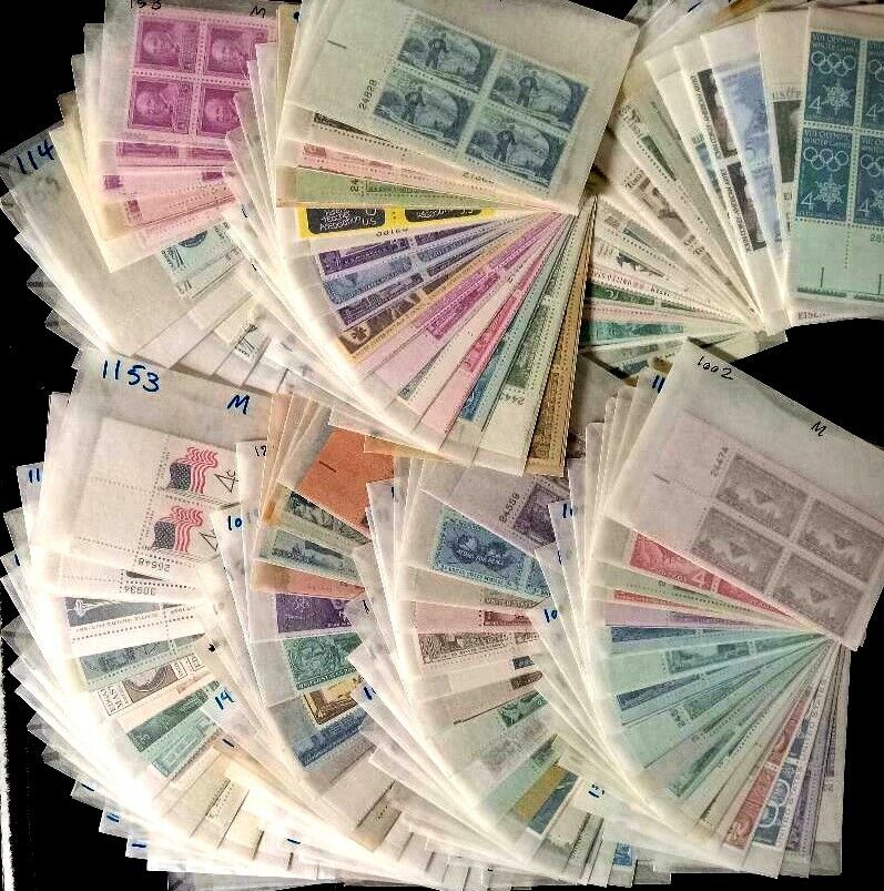 Lot of 20 Plate Blocks (5 sets of 4 Corners) Vintage MATCHED # US MNH OG Stamps Без бренда