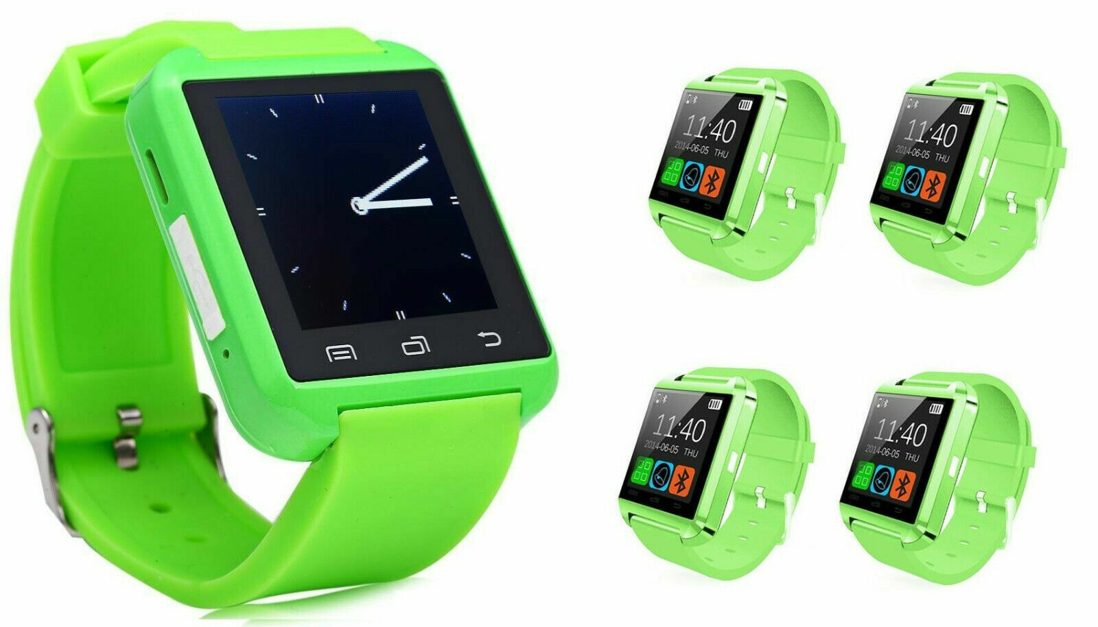 Green 5 Pack Bluetooth Smart Watch For Kids Adults Camera Touch Screen Unbranded Does Not Apply
