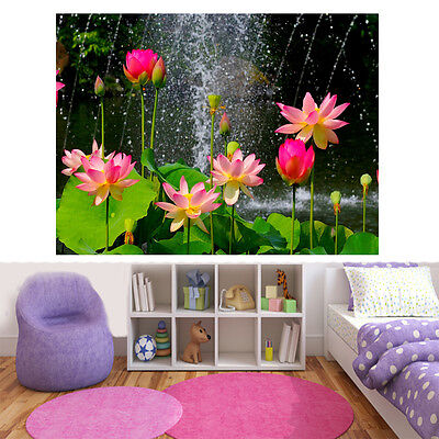 Nature Flowers Waterfall Tulips 3D Effect Wall View Sticker Mural Decal Art 580 Unbranded Does Not Apply